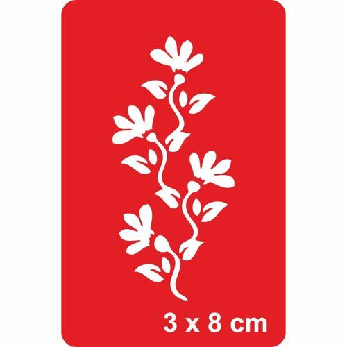 Çiçek Dalları Tattoo Geçici Dövme Şablonları Kına Kalıpları