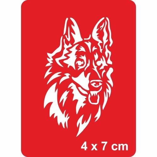 Alman Kurdu Köpek Tattoo Geçici Dövme Şablonları Kına Kalıpları