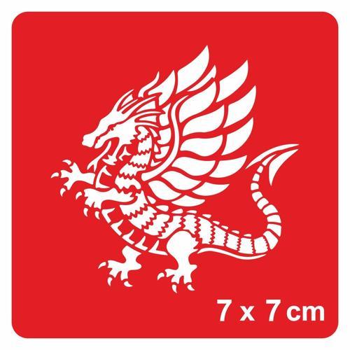 Yürüyen Kanatlı Ejder Tattoo Geçici Dövme Şablonları Kına Kalıpları