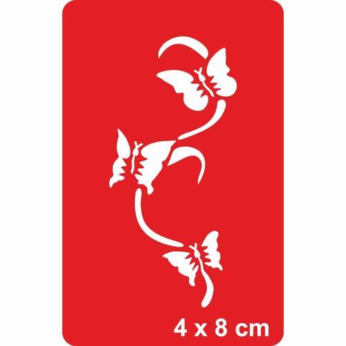 Dallarda Kelebekler Tattoo Geçici Dövme Şablonları Kına Kalıpları