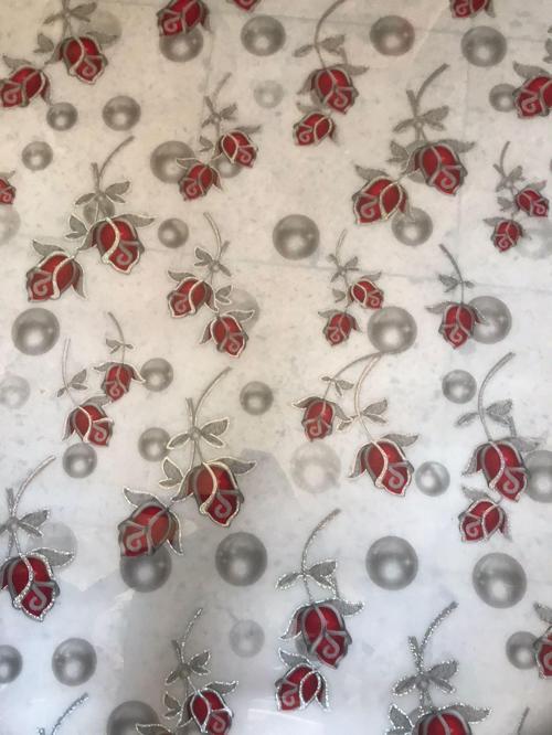 Şeffaf Desenli Masa Örtüsü 80cm X 130cm 1.8mm Pvc Masa Örtüsü Koruyucu
