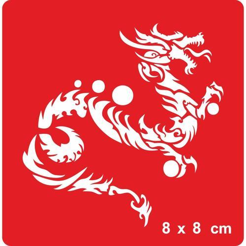 Ateşin Çocuğu Ejderha Tattoo Geçici Dövme Şablonları Kına Kalıpları