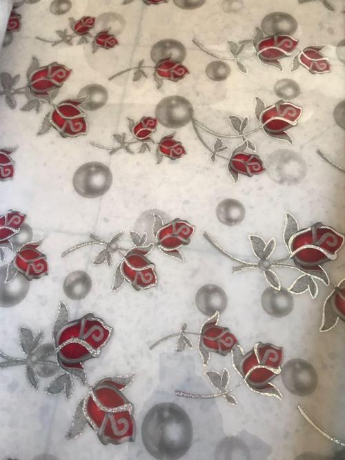 Şeffaf Desenli Masa Örtüsü 80cm X 150cm 1.8mm Pvc Masa Örtüsü Koruyucu