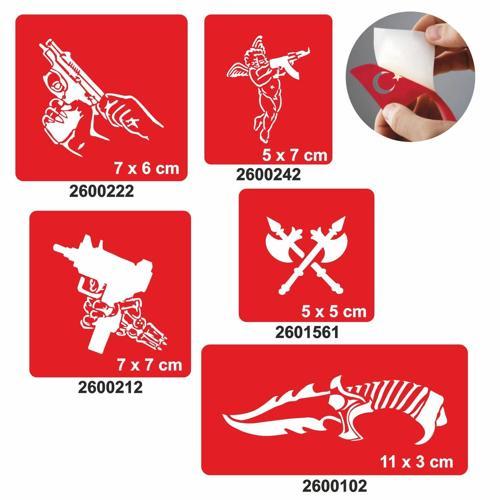 Silah Çeşitleri Dövme Şablonu Kına Deseni
