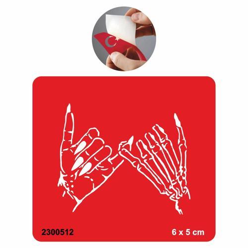 Lades iskelet elleri Tattoo Geçici Dövme Şablonları Kına Kalıpları
