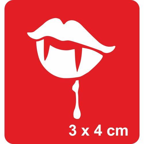 Vampir Dudak  Tattoo Geçici Dövme Şablonları Kına Kalıpları