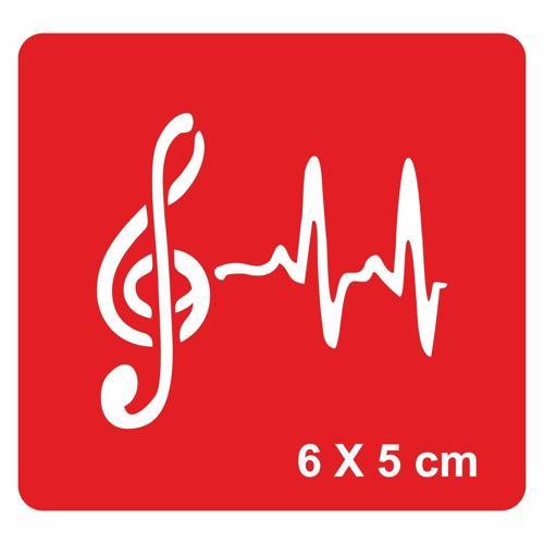 Müziğin Kalp Ritmi Tattoo Geçici Dövme Şablonları Kına Kalıpları