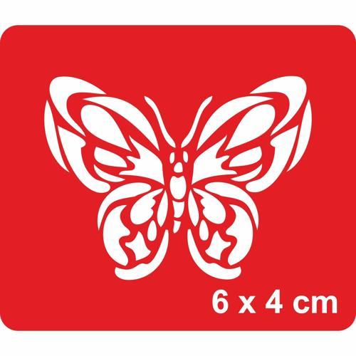 Papyon KelebekSupertrend1 Tattoo Geçici Dövme Şablonları Kına Kalıpları