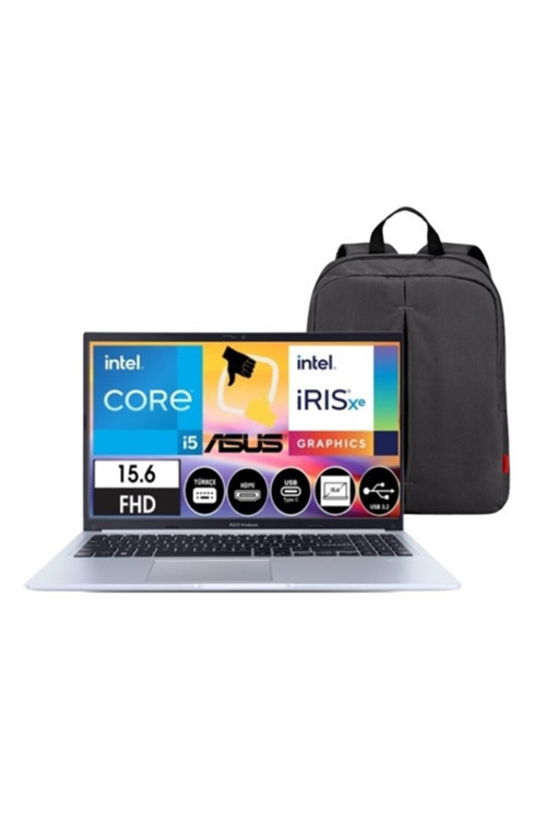 Vivobook F1502Za-Ej1534 Intel İ5 1235U 40Gb 512Gb 15.6" Fhd W 11P Bilgisayar Snertech Çanta