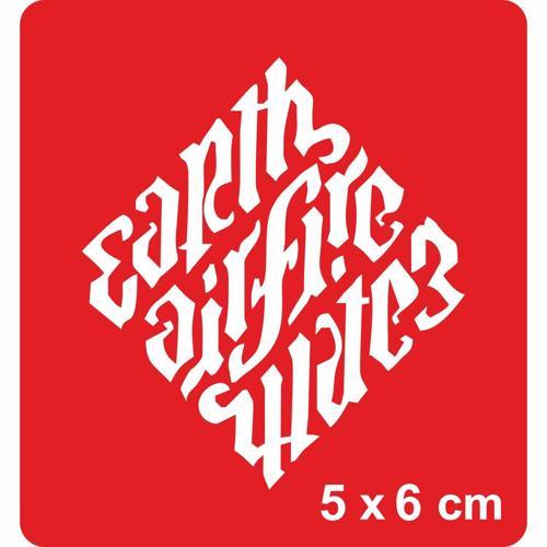 Toprak,Hava,Ateş,Su İllüminati Font Tattoo Geçici Dövme Şablonları Kına Kalıpları