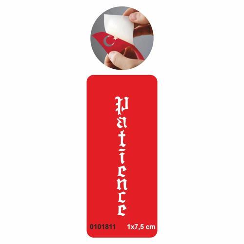 Patience Sabır Yazısı Gotik Tattoo Geçici Dövme Şablonları Kına Kalıpları