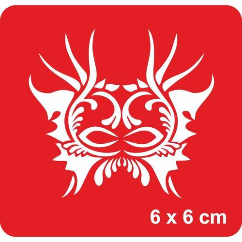 Maskeli Balo Tattoo Geçici Dövme Şablonları Kına Kalıpları