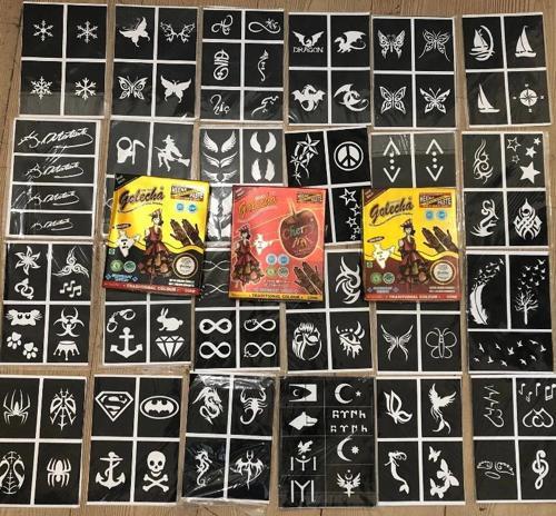 50 Sayfa Kına Deseni ve 12 Tüp Golecha Kına Seti