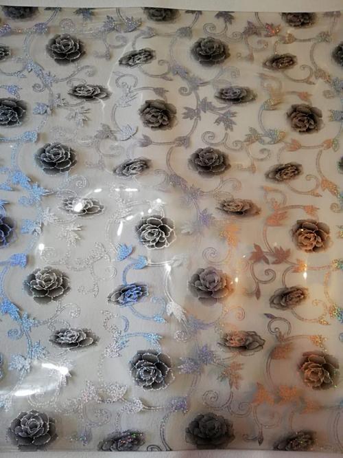 ŞEFFAF MASA ÖRTÜSÜ 1,7 mm 80 cm x 130 cm Kalın DESENLİ Pvc Kaymaz Masa Örtüsü Koruyucu