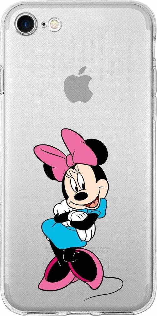 Iphone 7 Uyumlu Kapak Minnie Mouse Tasarımlı Şeffaf Silikon Kılıf