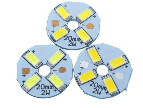 20 Adet SMD5730 LED PCB 2W 20mm Sarı Işık Kaynağı – Downlight Ampul Değişimi için Alüminyum LED Modül