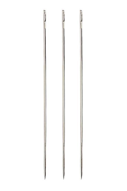 4 No 1,3 mm 15 Cm Uzun 3 Adet Çuvaldız Saraç El Dikiş İğnesi