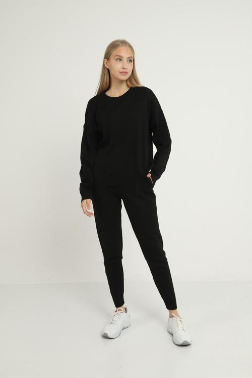 Kadın Bej Bisiklet Yaka Triko Takım