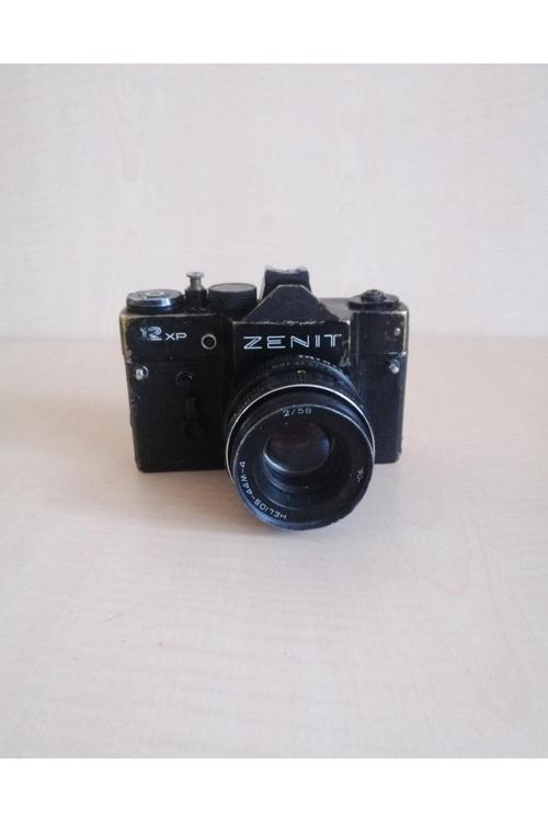 Dekorluk Vintage Pirinç Kasa Zenit Fotoğraf Makinesi