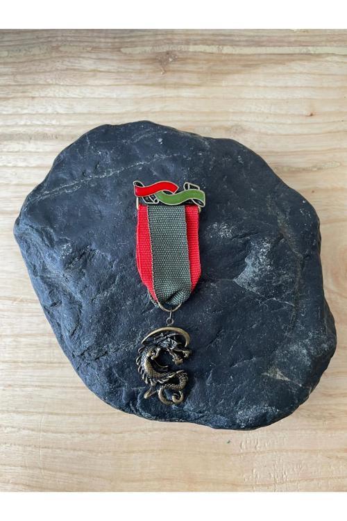 Eskilerden Ejderha Temalı Madalyon Rozet Metal Madalyon