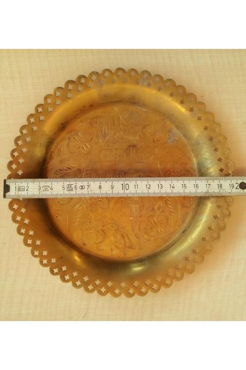 Pirinç Tepsi Kalem Işçiliği Tepsi