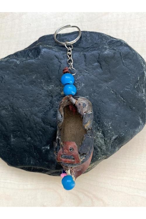 Antika Deri Çarık Anahtarlık Duvar Süsü