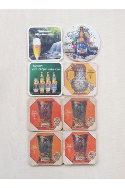 8 Adet Koleksiyonluk Karton Bardak Altlığı