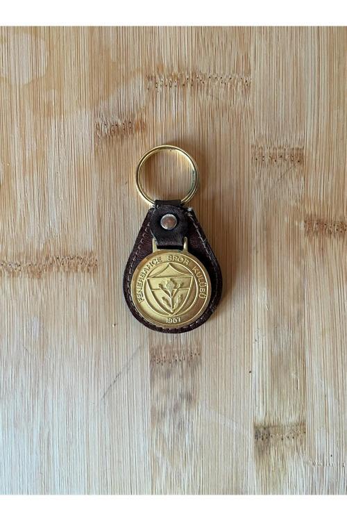 Fb Anahtarlık Kahverengi Deri Anahtarlık Vintage Anahtarlık