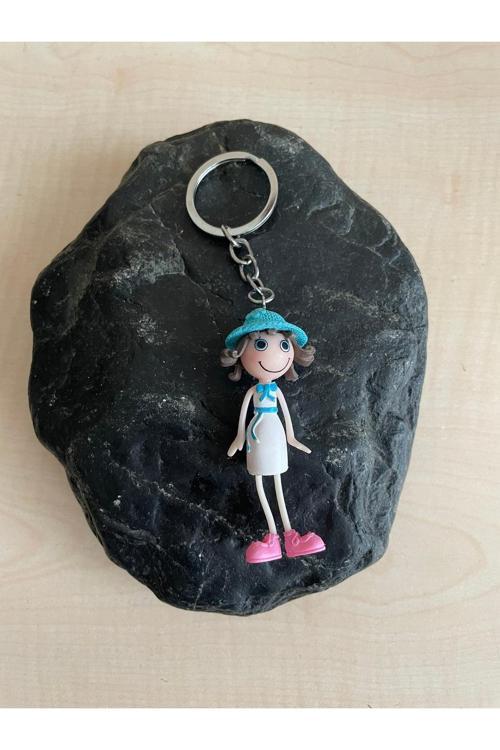 Sevimli Anahtarlık Kız Çocuğu Temalı Plastik Anahtarlık No 11
