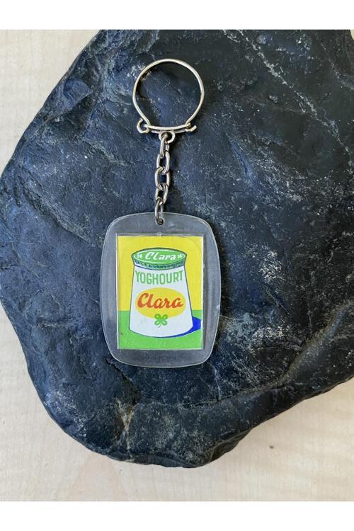 Avrupa Clara Yoğurt Yazılı Anahtarlık Plastik Anahtarlık