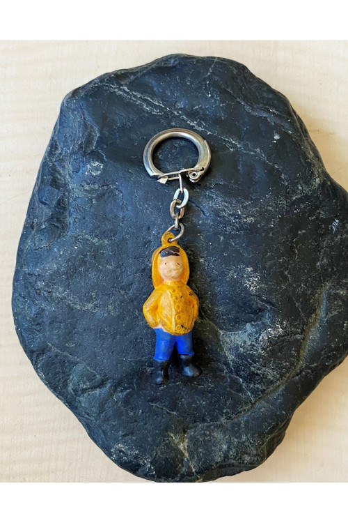 Koreli Çiftçi Temalı Anahtarlık Plastik Anahtarlık Koleksiyonluk Anahtarlık