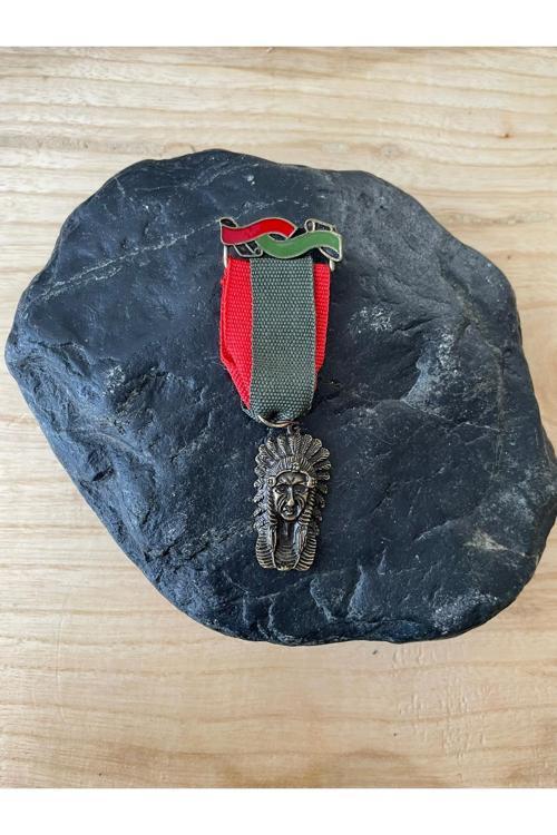 Eskilerden Kızılderili Temalı Madalyon Rozet Metal Madalyon No66