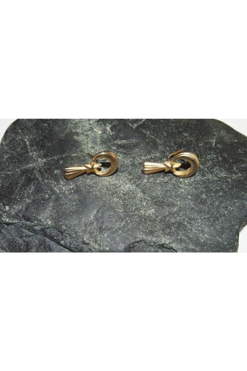 Antika Pirinç Renkte Ay Yıldız Temalı Harika Kol Düğmesi