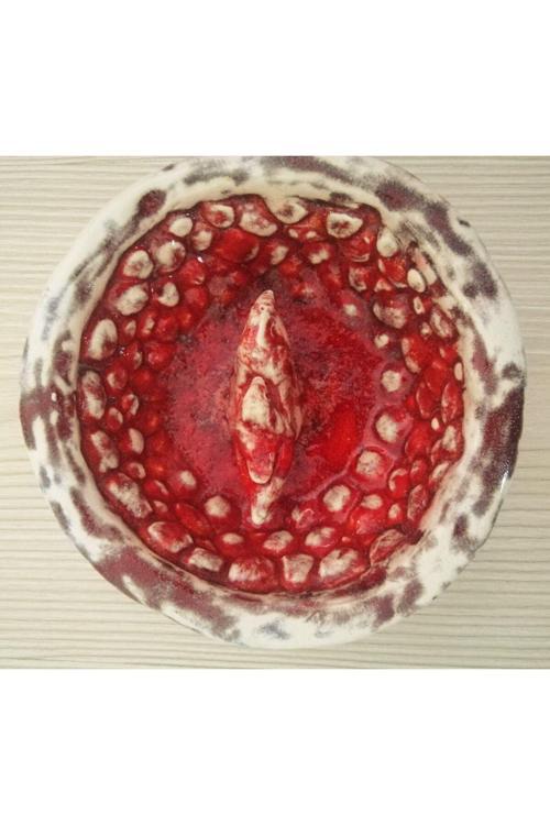 El Yapımı Porselen Biblo Yunus Balığı Temalı Tabak