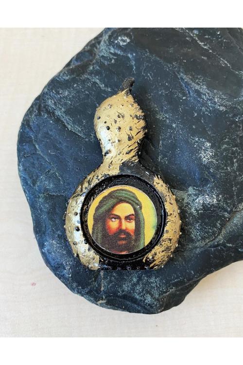 Hz. Ali Resimli Magnet Bal Kabağı Formunda Magnet