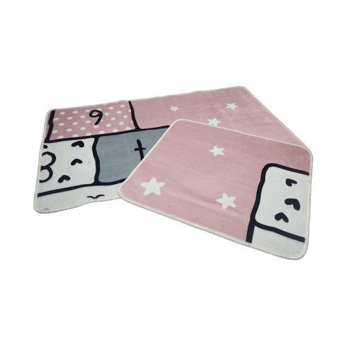 2 Lİ BANYO PASPASI 3D BASKILI YILDIZ