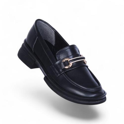 Nhr2 Siyah Kadın Loafer Ayakkabı