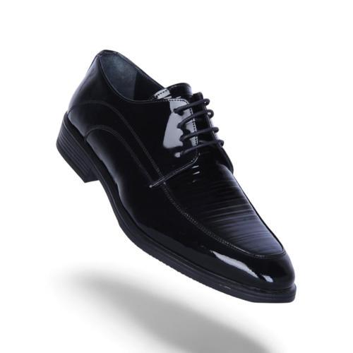 426 Siyah Rugan Kauçuk %Deri Erkek Klasik Ayakkabı