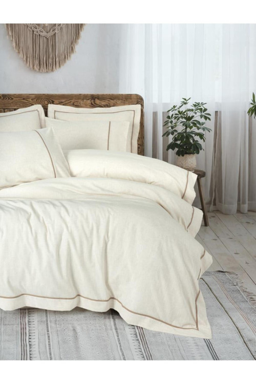 Çift Kişilik Nev Takımı Inborn Banded Kahve 8680108076989
