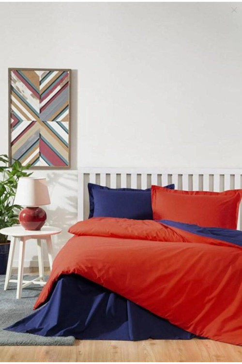 Özdilek Çift Kişilik Ranforce Nev Takımı Colormix Kırmızı Lacivert