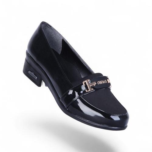 Esrc-606 Siyah Kadın 3Cm Topuklu Ayakkabı