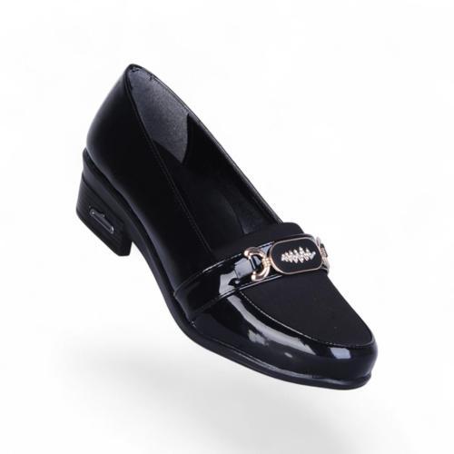 Esrc-605 Siyah Kadın 3Cm Topuklu Ayakkabı