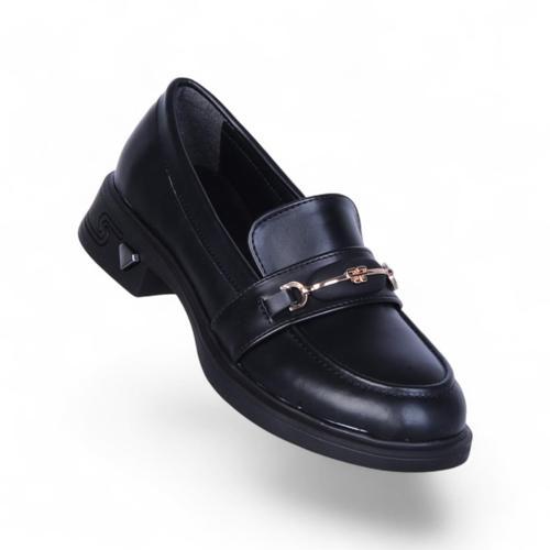 308 Cilt Nosima Siyah Kadın Loafer Ayakkabı