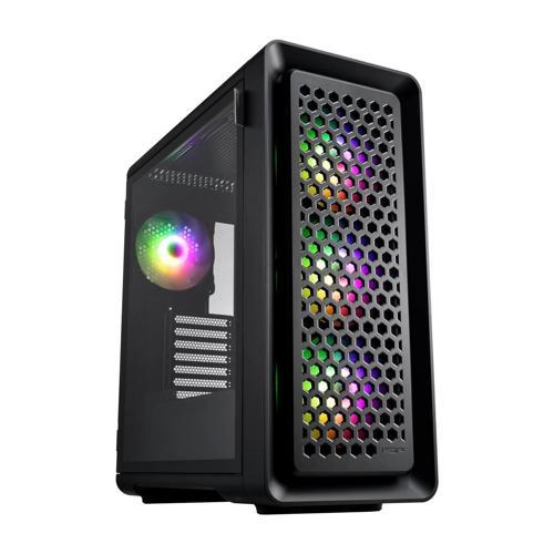 CUT593 Series Full Tower Computer Case Dual Tempered Glass Side Panel 140MM ARGB Fan X4 (CUT593P