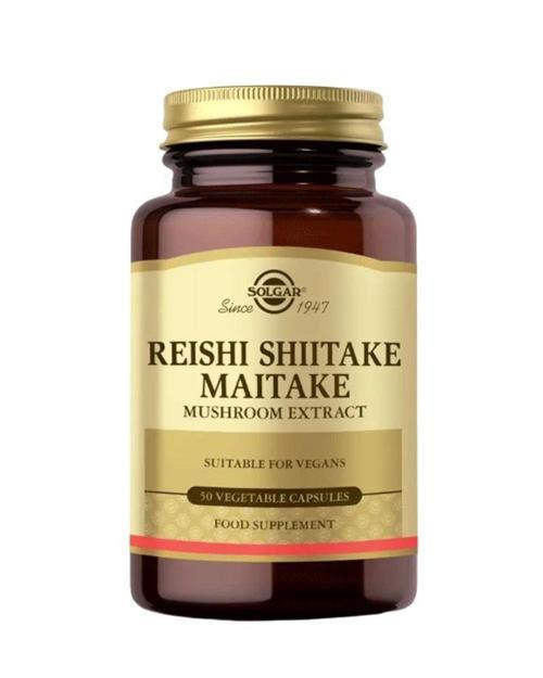Reishi Shiitake Maytake Mantar Ekstresi Takviye Edici Gıda 50 Kapsül