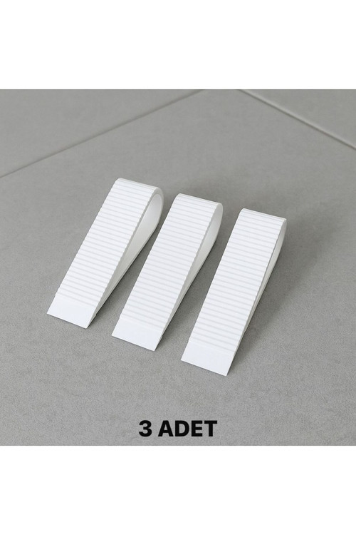 Kapı Stoperi -3 Adet- (4 Cm Yükseklik) Esnek, Kademeli Kapı Tutucu- Kapı Tutucu Aparat.