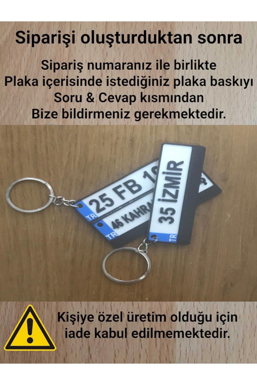 Kişiye Özel Isimli Plaka Anahtarlık