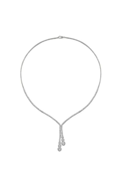 Çağ Zirkon Taşlı Bayan Gümüş Kolye