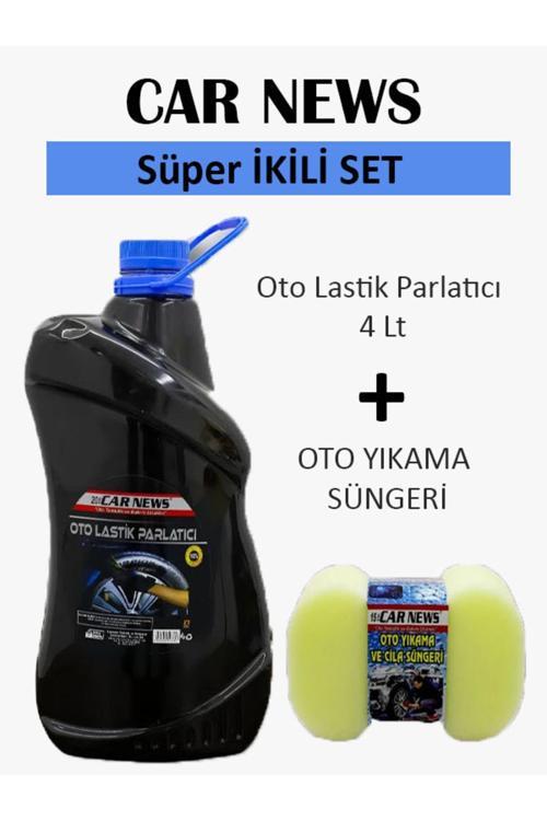 Oto Lastik Parlatıcı 4 Lt Ve Oto Yıkama Süngeri