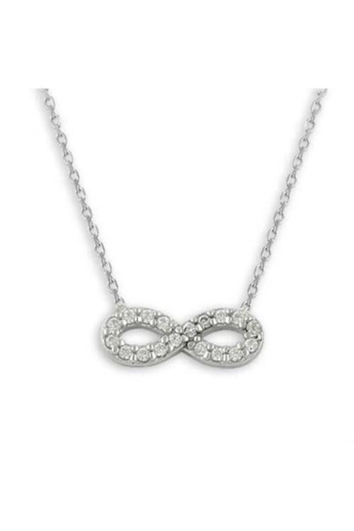 Sevgiliye Hediye Sonsuzluk Gümüş Bayan Kolyesi